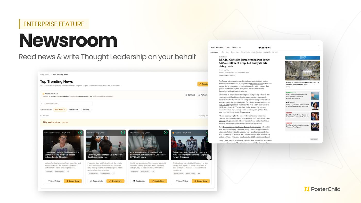 Capacity Accelerator — Newsroom feature, monitoring health policy news and drafting thought leadership